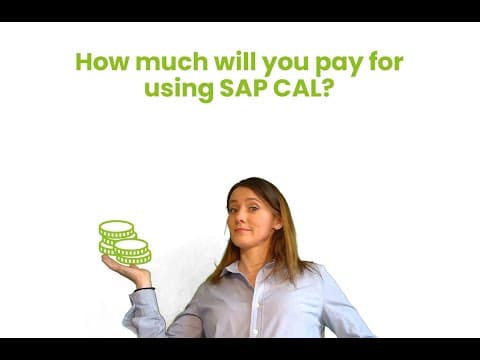 How to save money when using SAP CAL